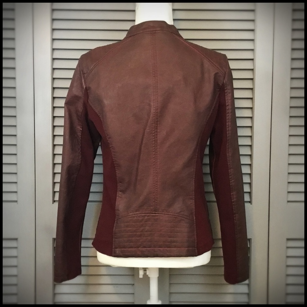 ‼️SALE‼️ NWT Sebby Collection Faux Leather Moto Jacket - Picture 9 of 15